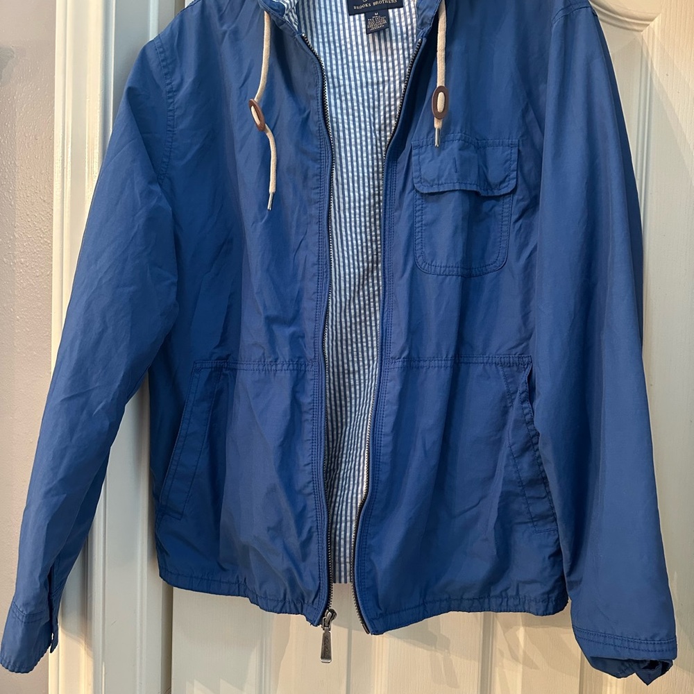 Brooks Brothers Blue Windbreaker Jacket
